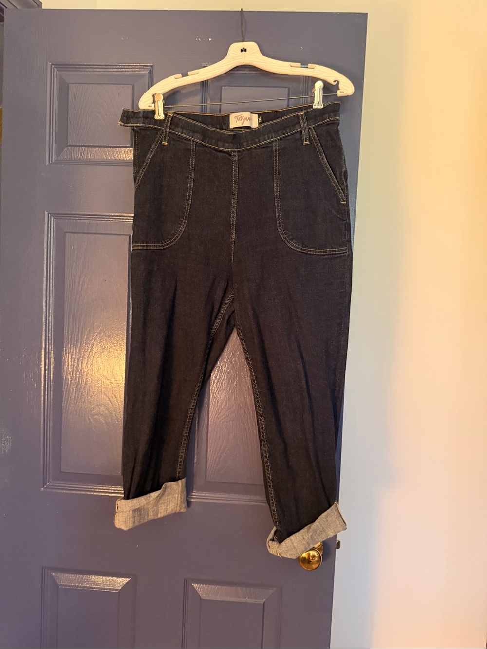 Tatyana stretchy side zip pinup style cropped jeans